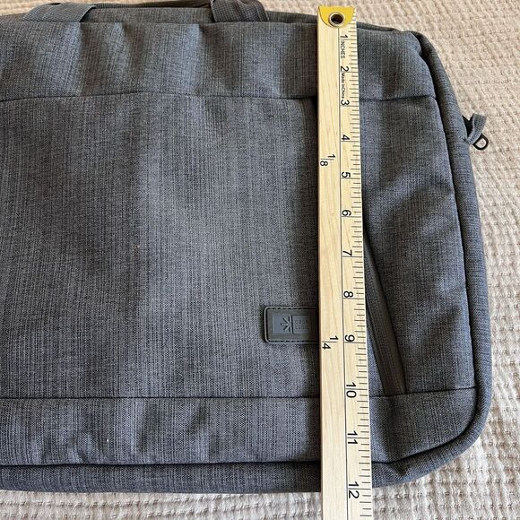 Case Logic Laptop Computer Bag Gray Shoulder Strap Multiple Compartments Zippers - Picture 10 of 12